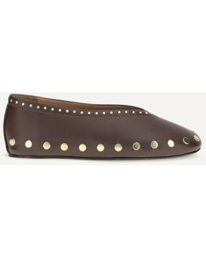 Ganni Jenny Ballerinas - Brown