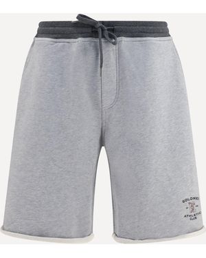 Brunello Cucinelli Cotton Drawstring Shorts - Grey