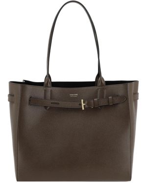 Tom Ford Medium Tote Shoulder Bag - Brown