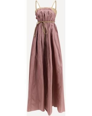 DI STAVNITSER Taffeta Maxi Dress - Pink