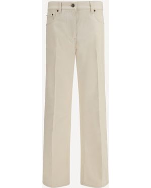 Valentino Five-Pocket Flare Trousers - White