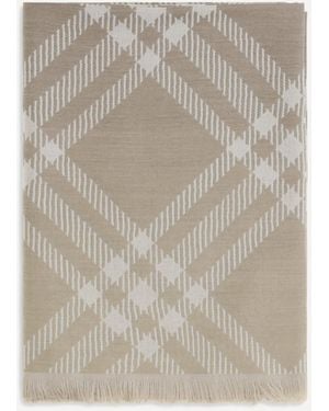 Burberry Wool And Silk Scarf - Grey