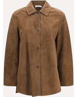 Max Mara Gocce Suede Jacket - Brown