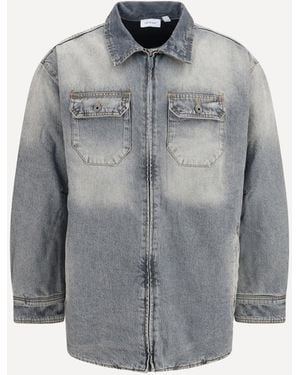 Off-White c/o Virgil Abloh Oversized Workwear Denim Shirt - Grey