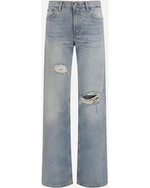 Haikure Star Marfa Straight-Leg Jeans With A Distressed Finish - Blue