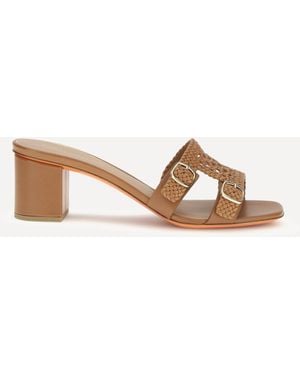 Santoni Woven Leather Sandals - Natural