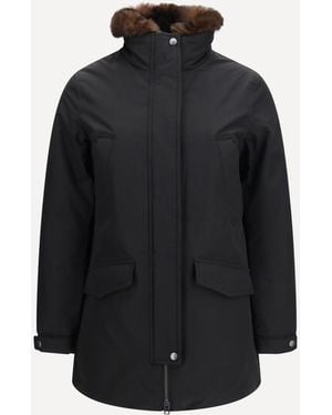 Woolrich Erie Ramar Cloth Insulated Jacket With Hood - Black