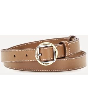 Jacquemus Salon Slim Leather Belt - Natural
