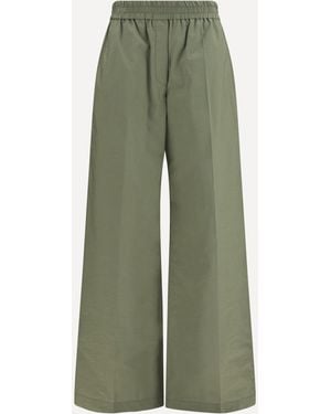 Brunello Cucinelli Trousers With Elasticated Waist - Green