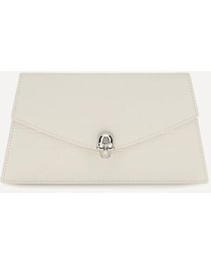 McQueen Mini Skull Clutch - Natural
