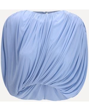 Magda Butrym Pleated Blouse - Blue