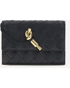 Bottega Veneta Knot Card Holder - Blue