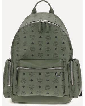 MCM Printed Canvas Stark Backpack - Green
