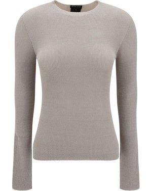 Giorgio Armani Maglione A Coste - Grigio