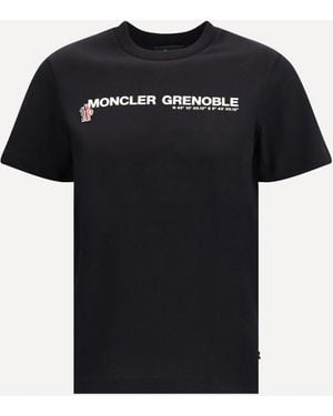 Moncler Contrasting Logo T-Shirt - Black