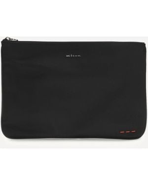 Kiton Leather Pouch - Black