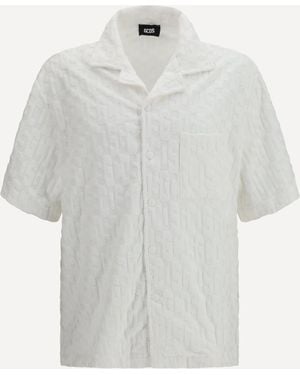 Gcds Camicia Monogram - Bianco