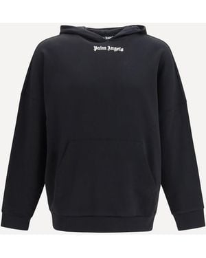 Palm Angels Classic Logo Over Hoodie - Blue