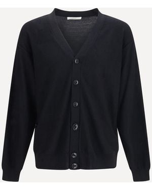 Lemaire Merino Wool Blend Cardigan - Blue