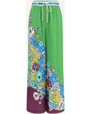 ALÉMAIS Nanci Silk Trousers - Green