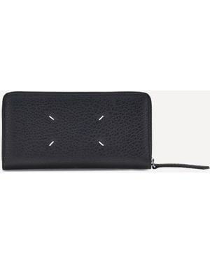 Margiela Four Stitches Wallet With Three-Sided Zip - Black