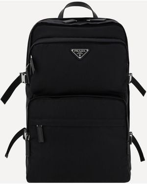 Prada Logoed Backpack - Black