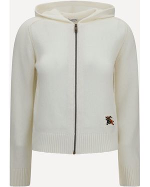 Burberry Wool Hooded Cardigan - Grey