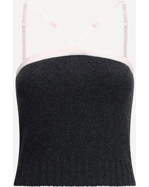 Prada Virgin Wool Crop Top - Black