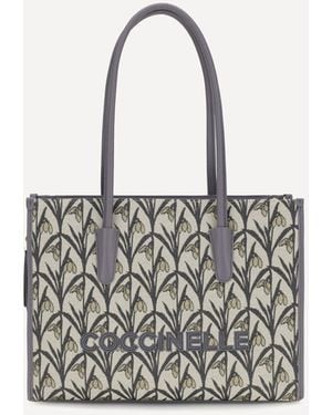 Coccinelle Jacquard Tote Bag - White