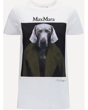 Max Mara Calca Graphic Print T-Shirt - Black