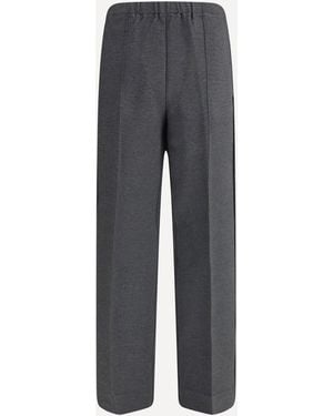 Miu Miu Knit Pants With Side Stripe Detail - Gray