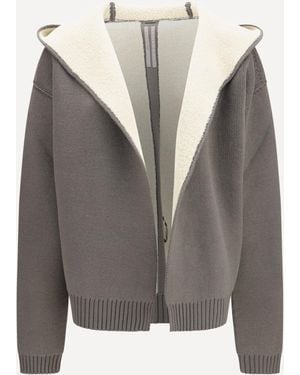 Rick Owens Hoodie Robe Sweater - Gray
