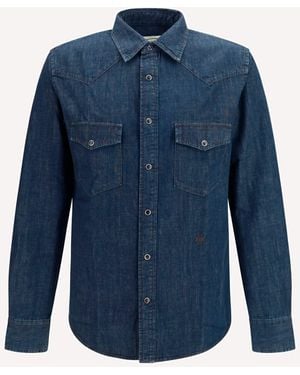 Jacob Cohen R2 Western Cotton-Denim Shirt - Blue