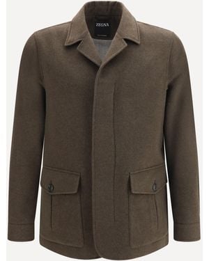 ZEGNA Falcon Oasi Cashmere Elements Jacket - Green