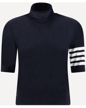 Thom Browne Turtleneck Jumper - Blue