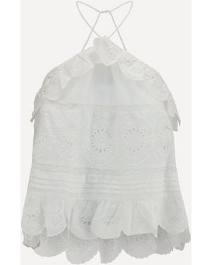 Isabel Marant Prisha Ruffle Top - White