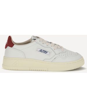 Autry Medalist Low Leather Sneakers/Deep Claret - White