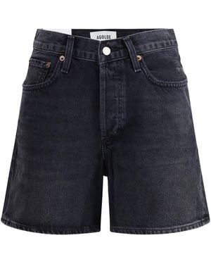 Agolde V-waist Shorts - Blue