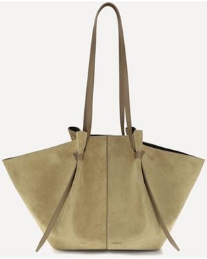Yuzefi Suede Leather Shoulder Bag - Natural