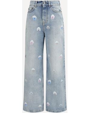 Fiorucci Poodle-Print Baggy Jeans - Blue