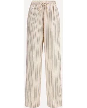 Umit Benan Michelle Silk Trousers - Natural