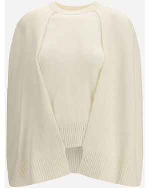 TOTEME Cashmere Poncho Jumper - White