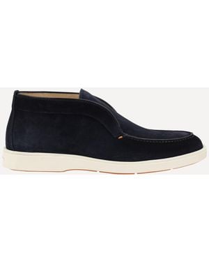 Santoni Desert Suede Ankle Boots - Blue