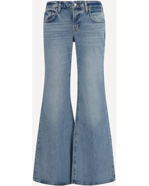 7FOR Low-Rise Five-Pocket Jeans - Blue