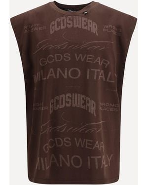 Gcds History Sleeveless T-Shirt - Brown