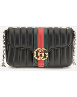 Gucci Borsa A Tracolla Jetset Gg Marmont Piccola - Bianco