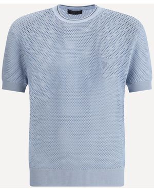 Prada T-Shirt Traforata - Blu