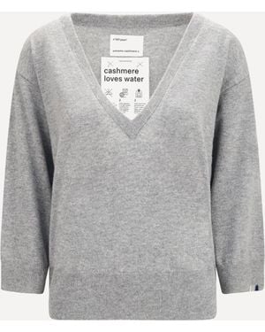 Extreme Cashmere N°491 V-Neck Cashmere Jumper - Grey