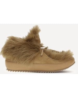 Pedro Garcia Furry Ankle Boots - White