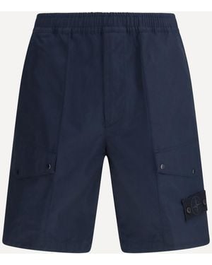 Stone Island Cotton Bermuda Shorts - Blue